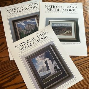 3 National Park Needlework Collector Series Cross Stitch Patterns